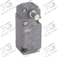 DAYTON Limit Switch: Roller Lever, Non-Metallic, No Actuator Included, Screw Terminals, SPDT (MPN 12T897). Key specifications — Brand: DAYTON; Manufacturer Part Number: 12T897; Actuator Style: Rotary Lever.