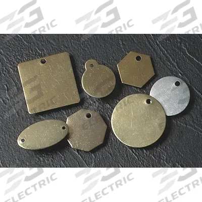 C.H. HANSON Blank Tag: Brass, Brown, 0.04 in Thick, Round, 1 1/2 in x 1 1/2 in - General Purpose Blank Valve Tags