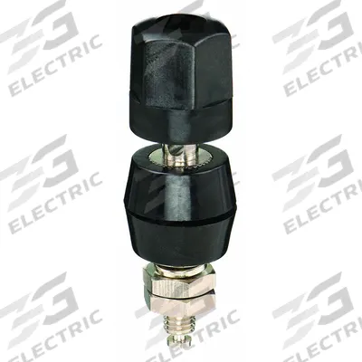 APPROVED VENDOR Binding Post: 2 in Lg, Brass, Silicone Rubber, 15 A Max Current - Binding Posts