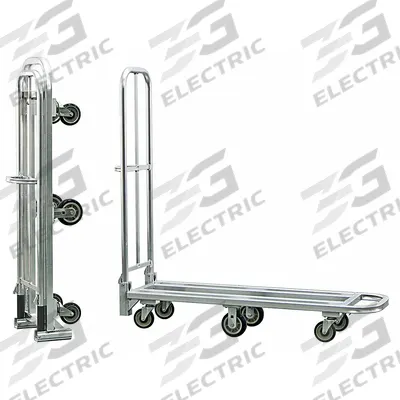 NEW AGE INDUSTRIAL Platform Truck: 1,200 lb, 62 in L x 18 in W x 9 1/8 in H Deck - Aluminum-Deck Platform Trucks with Tall Folding Handles