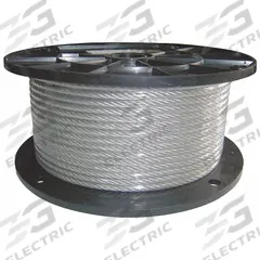 APPROVED VENDOR Wire Rope: Vinyl, Galvanized Steel, 7 x 7, 96 lb Working Load Limit, Silver (MPN 33RF83). Key specifications — End Type: Plain; Brand: APPROVED VENDOR.
