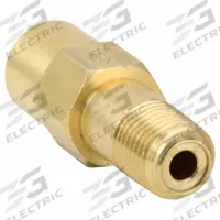 CONTROL DEVICES Check Valve: In Line, Brass, 1/4 in FPT, 1/4 in MPT, 250 psi Max. Pressure (MPN P25M25-0AA). Key specifications — attr291949: 1/4 in FPT; attr291950: 1/4 in MPT; attr291957: Brass; attr294749: CONTROL DEVICES.