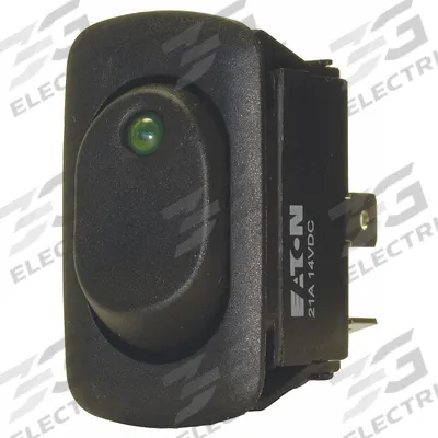 EATON Lighted Rocker Switch: 2 Positions, SPST, Off/On - General Purpose Rocker Switches