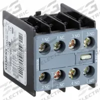 SIEMENS Auxiliary Contact: 2NO/2NC, 10 A Max Current (AC), Front Mount, Front-Mounted (MPN 3RH29111HA22). Key specifications — Frame Size: S3; Brand: SIEMENS; Compatible with Series: SIRIUS 3RT2 Contactors.
