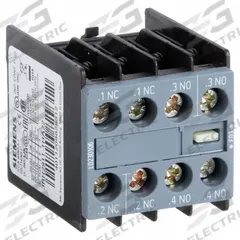 SIEMENS Auxiliary Contact: 2NO/2NC, 10 A Max Current (AC), Front Mount, Front-Mounted (MPN 3RH29111HA22). Key specifications — Frame Size: S3; Brand: SIEMENS; Compatible with Series: SIRIUS 3RT2 Contactors.