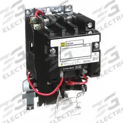 SQUARE D Magnetic Motor Starter: Non-Reversing, 2 Poles, NEMA Size 0, 18 A, 120V AC Coil (MPN 8536SBO1V02ES). Key specifications — Brand: SQUARE D; Coil Voltage: 110/120V AC; Phase: Single; Operator: None; Terminal Connection Type: Screw Clamp Terminals; Includes Pilot Light: No; Operator Controls: None; Auxiliary Contacts Included: No Auxiliary Contacts Included.