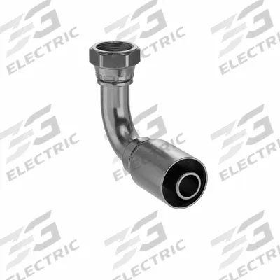 Parker Hydraulic Crimp Fitting: Steel x Steel, 90° Elbow, -16 For Hose Dash Size - Parker Crimp Hydraulic Hose Fittings with JIC Connection