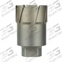 MILWAUKEE Annular Cutter: 2 1/4 in Cutter Dia, 2 in Max Cutting Dp, Pilot Pin Included, Bright (MPN 49-57-2250). Key specifications — attr253884: Yes; attr253885: Bright; attr253886: Carbide; attr253888: Fractional Inch; attr277149: MILWAUKEE.