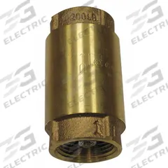 CAMPBELL Spring Check Valve: Poppet, Inline Valve Body, 3/4 in Pipe Size, FNPT x FNPT, Brass, Female (MPN CV-3TLF). Key specifications — Brand: CAMPBELL.