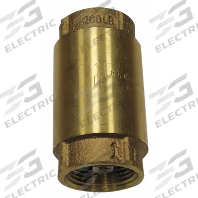 CAMPBELL Spring Check Valve: Poppet, Inline Valve Body, 3/4 in Pipe Size, FNPT x FNPT - Lead-Free Brass Poppet Check Valves