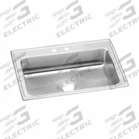 JUST MANUFACTURING Bowl Drop-In Sink: 33 in Overall Lg, 21 1/4 in Overall Wd, 7 5/8 in Bowl Dp (MPN SL2133A2-J). Key specifications — Brand: JUST MANUFACTURING; Color Family: Silver/Gray.