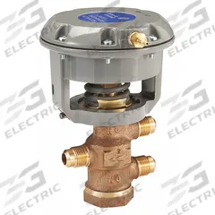 JOHNSON CONTROLS Pneumatically Actuated Diaphragm Valve: 1/2 in, Brass, 3-Way, Flare x Flare x Flare (MPN V-4332-1007). Key specifications — Diaphragm Material: Reinforced Synthetic Rubber; Actuator Operation: Air to Spring; Connection Type - Side 2: Flare; Brand: JOHNSON CONTROLS; For Media: Water; Inlet Connection: Flare; Diaphragm Valve Type: 3-Way; Connection Type-Side 1: Flare.
