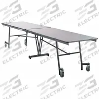 NATIONAL PUBLIC SEATING Folding Table: Gray Nebula, 29 in Overall Ht, 146 in Overall Lg, Rectangle (MPN MT12MDPEPCGY). Key specifications — Tabletop Structural Material: MDF; Tabletop Surface Material: Laminate.