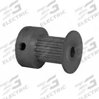 DAYTON Timing Pulley: Modified Curvilinear, Fixed, For GT Timing Belt Section, For 9 mm Belt Wd (MPN 14-2P09M6CA3). Key specifications — Brand: DAYTON; Finish: Clear Anodized; For Belt Series: Powerhouse®.