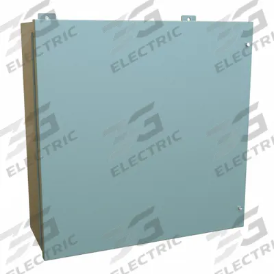 HAMMOND Enclosure: Steel, 24 in x 24 in x 9 in, NEMA 12, w/Panel, Solid Cover - Steel Dust-Tight Enclosures