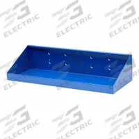 TRITON PRODUCTS Pegboard Shelf: For Square Pegboard Hole Shape, 18 in x 6 1/2 in x 3 in, Steel, Blue (MPN 56186-BLU). Key specifications — attr36925: Blue; attr37012: Epoxy Coated; attr36918: TRITON PRODUCTS; attr36926: Steel.