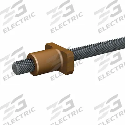 PBC LINEAR Precision Lead Screw: Lead Screw and Nut Assembly, Std, PTFE, Stainless Steel - Precision Lead Screws with Standard Nuts