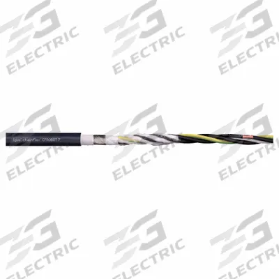 CHAINFLEX Motor Cable: 12 AWG/24 AWG Conductor Size, 4 Conductors, Twisted Pr - Motor Power Cables