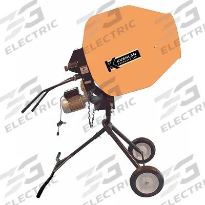 KUSHLAN PRODUCTS Corded Concrete Mixer: For use with Concrete, 10 cu ft Drum Capacity - Corded Cement Mixers