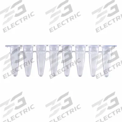 APPROVED VENDOR Strip: PCR Strip, Polypropylene, 0.2 mL Capacity - mL, Round, Natural - Plastic PCR Strip Tubes