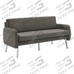OFFICE STAR PRODUCTS Sofa: Gray, Gray, Polyester, Metal, 58 in Seat Wd, 18 1/2 in Seat Dp (MPN SL5603-SK2)