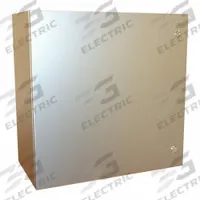 HAMMOND Electrical Enclosure: 304 Stainless Steel, 24 in x 24 in x 12 in, NEMA 12/13/3R/4/4X, Hinged (MPN EN4SD242412SS). Key specifications — Brand: HAMMOND; Closure Method: 1/4-Turn Latch; Enclosure Material: 304 Stainless Steel; Knockouts: Not Included.