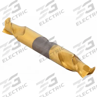 CLEVELAND Square End Mill: High Speed Steel, TiN Coated, Double End, 2 Flute - Double-End High-Speed Steel Square End Mills