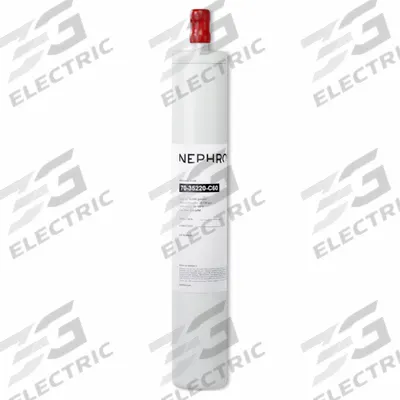 NEPHROS Quick-Connect Water Filter: 2 gpm, 22,000 gal, 17 in Overall Ht - Quick-Connect Drinking Fountain & Beverage Machine Water Filters