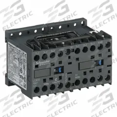 SCHNEIDER IEC Magnetic Contactor: Reversing, 3 Poles, 3NO Contacts, 12 A, 24V AC Coil (MPN LC2K1210B7). Key specifications — Brand: SCHNEIDER; Integrated Surge Suppression: No.