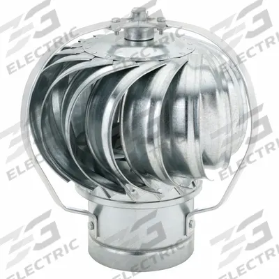 EMPIRE Wind-Driven Turbine Exhaust Ventilator: 14 1/4 in Head Dia, 8 in Throat Dia - Wind-Driven Turbine Fans