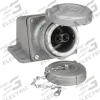APPLETON ELECTRIC Pin and Sleeve Receptacle: Gray, 250V DC/600V AC, Three Phase, 30 A, 2 Pole (MPN ADRE3022-50). Key specifications — Brand: APPLETON ELECTRIC.