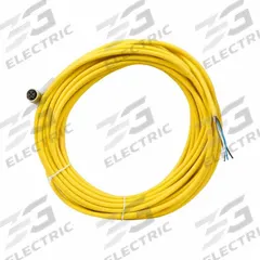 Cordset: 4 pin M12, PVC, 32 13/16 ft Cable Lg (MPN CSDR4A4CY2210). Key specifications — Brand: EATON; Cable Jacket Material: PVC; End 1 Connection Type: 4 pin M12.