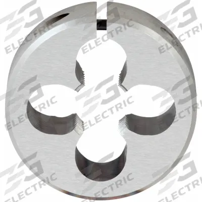 OSG Pipe and Conduit Thread Die: 3/8"-18 NPT, 1 1/2" OD, Round, Adjustable - Adjustable Round Pipe Threading Dies