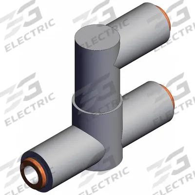SMC Shuttle Valve: 1/4 in - Pneumatic Shuttle Valve Transmitters with Fittings