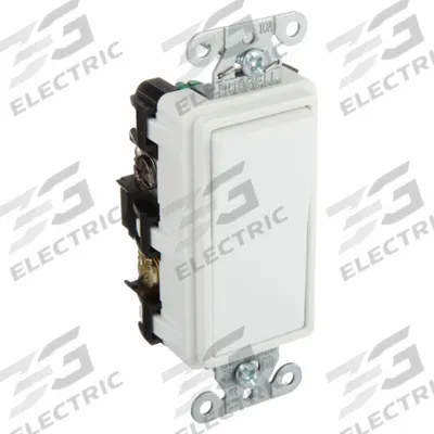 HUBBELL Wall Switch: Rocker Switch, 4-Way, Maintained, White, 120/277V AC - Rocker Wall Switches