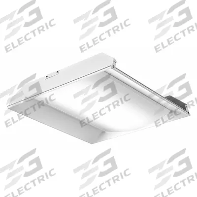 LITHONIA LIGHTING Recessed Troffer: 2 ft Lg, 2 ft Wd, 3,355 lm, 3500K, 27.1 W - 2 ft. x 2 ft. LED Center-Basket Troffers