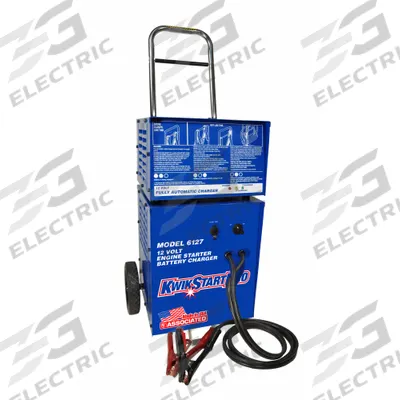 ASSOCIATED EQUIP Battery Charger and Starter: Charging, Auto, For AGM/Wet Cell - Wheeled Battery Chargers