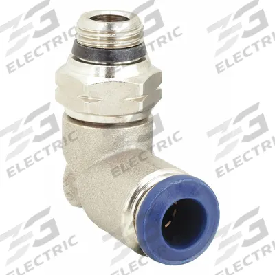 AIGNEP USA Push-Fit Elbow Fitting: 1/4 in OD x 1/4 in Pipe Size, Brass, Silver - Nickel-Plated Brass Tube Fittings