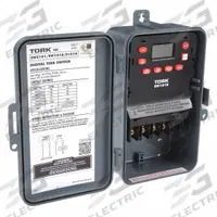TORK Electronic Timer: 7 day, Not Astronomic, 120-277V AC, SPST, Digital (MPN EW101B). Key specifications — Body Material: Polycarbonate; Indoor/Outdoor Usage: Indoor; Astronomic Functionality: Not Astronomic; Mounting Style: Surface; Brand: TORK.
