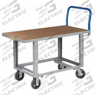 LITTLE GIANT Platform Truck: 2,000 lb, 60 in L x 24 in W x 35 1/2 in H Deck - Work-Height Wooden-Deck Platform Trucks