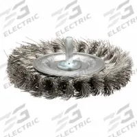 WEILER Wire Wheel Brush: Twisted Stainless Steel, 4" Dia x 1/2" Wd, 1/4" Shank, 0.014" Fill (MPN 17691). Key specifications — Brand: WEILER.