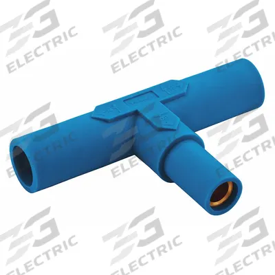 HUBBELL Paralleling Tee: Male-Male-Female, Blue, 600V AC/600V DC, 150 A - Parallel Tees