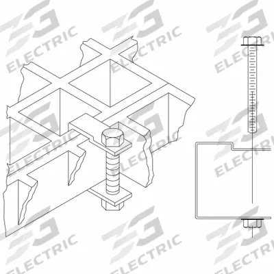 FIBERGRATE Fiberglass Grating Clip: 316 Stainless Steel, F-1 Clip Assembly - Raw Materials