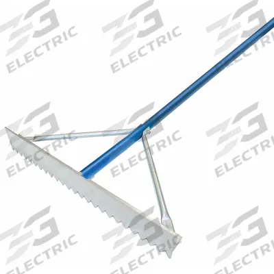 KRAFT TOOL Asphalt Rake: Magnesium Head, Aluminum Handle, Straight Handle Type - Road & Asphalt Rakes