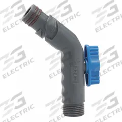 AQUOR WATER SYSTEMS Hose Connector: Acetal, Blue/Gray, Ball Valve (MPN CN-F). Key specifications — Product Type: Hose Connector; Material: Acetal; Color/Finish: Blue; Includes: Ball Valve; Brand: AQUOR WATER SYSTEMS.
