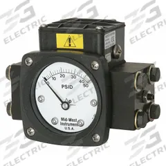 MIDWEST INSTRUMENT Differential Pressure Gauge & Switch: Back, 1/4 in NPT Female, 140, 2 1/2 in Dial (MPN 140-SA-00-O(AA)-30P). Key specifications — Sensor Type: Diaphragm; Series: 140; Housing Material: 316 Stainless Steel; Certificate of Calibration: Not Included; Gauge Accuracy: ±3-2-3%.