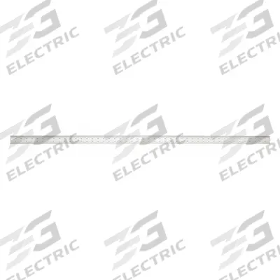 STARRETT Steel Rule: C404R-48, 48 in, 0.1 in Thick, 1/64 in, Chrome, Black, Rigid - Steel Rulers