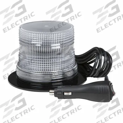 GROTE Flashing Beacon: Flashing Beacon, White, 5 1/8 in Overall Wd, 3 13/16 in Overall Ht - Vehicle Flashing Beacons