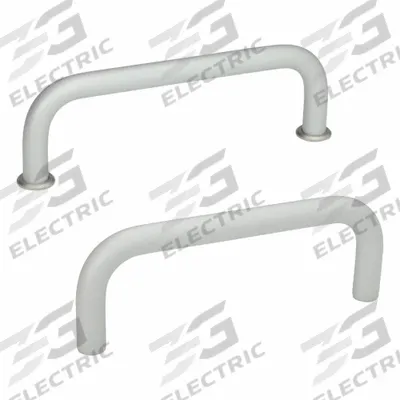 JW WINCO Pull Handle: Threaded Holes, Aluminum, Silver - Load-Rated Standard "U" Pull Handles
