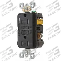HUBBELL Receptacle: Duplex, 5-15, Black, 125V AC, 15 A, 2 Pole / 3 Wire (MPN AFR15TRBK)